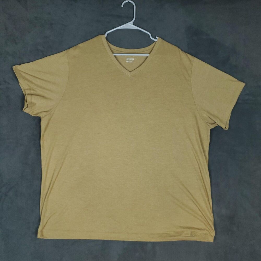 BCG Shirt Mens 3XL Brown V-Neck Short Sleeve Tagless Lightweight T-Shirt Tee